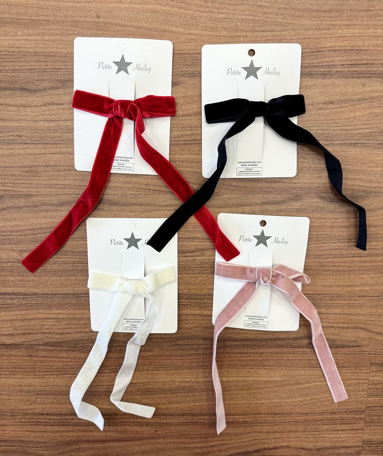 Ribbon Velvet Bow Barrettes