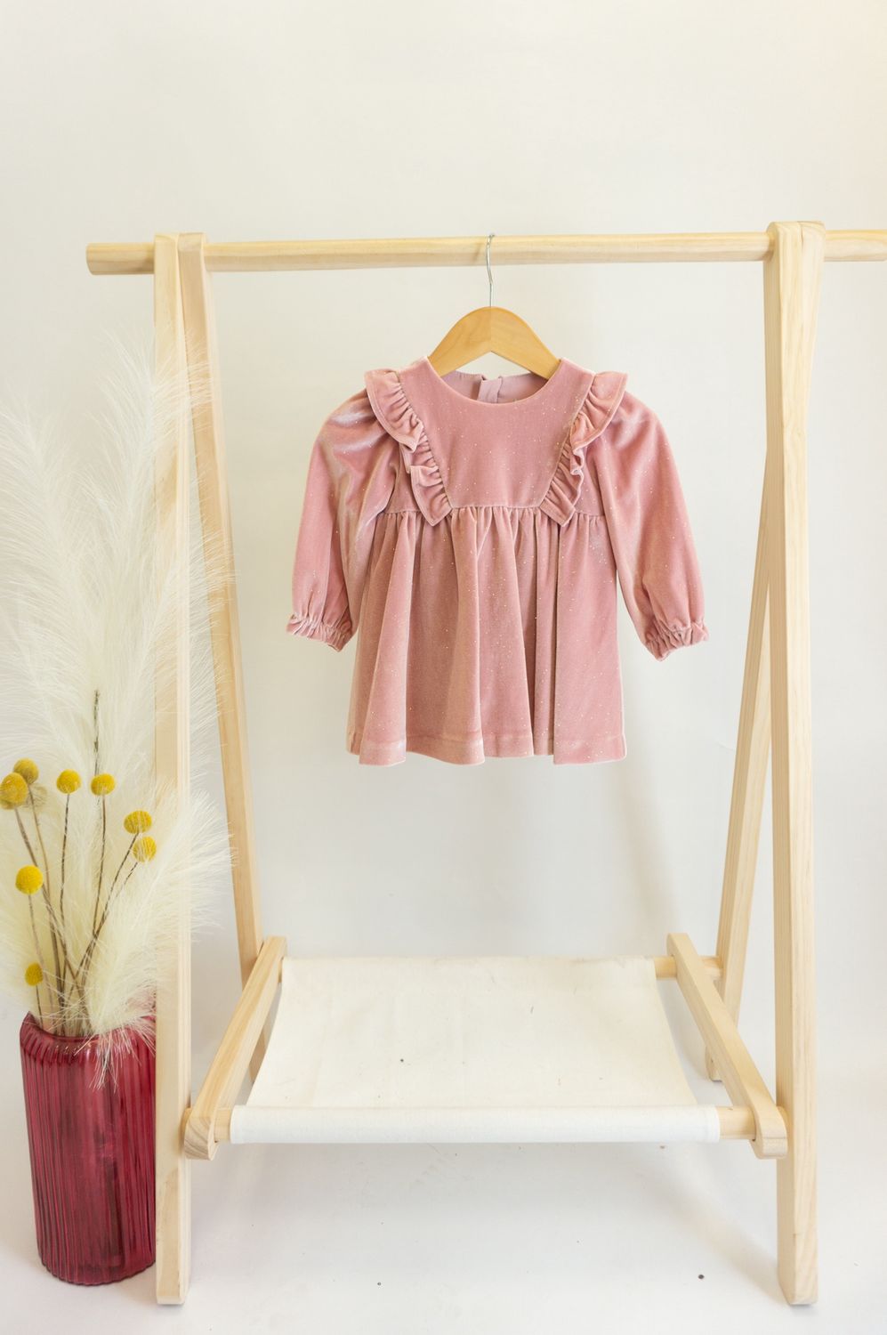 Erin Pink Velour Dress