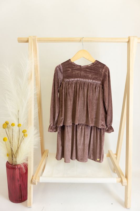 Gia Purple Velour Dress
