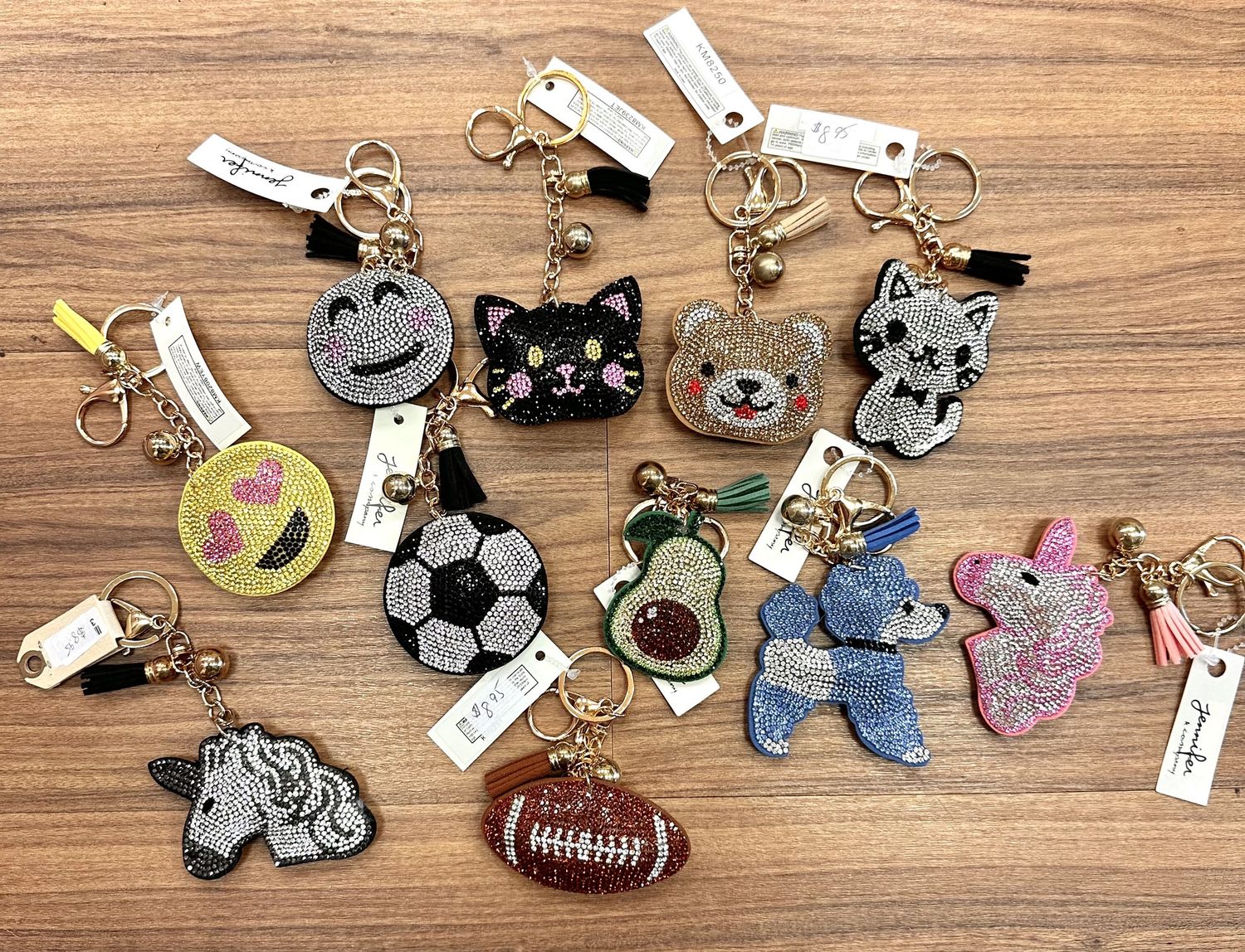 Bedazzled Keychains