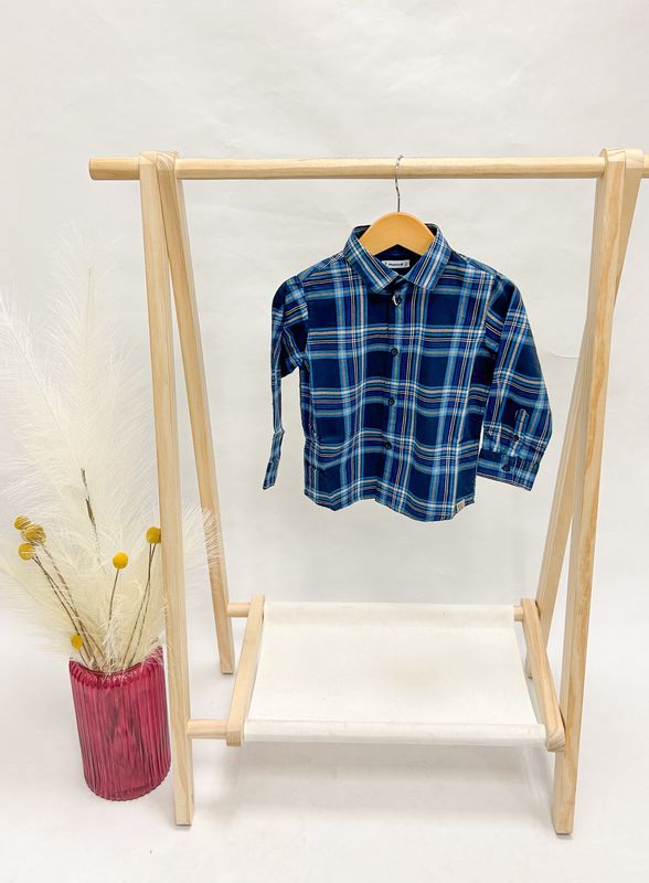 Cassian Blue Plaid Shirt