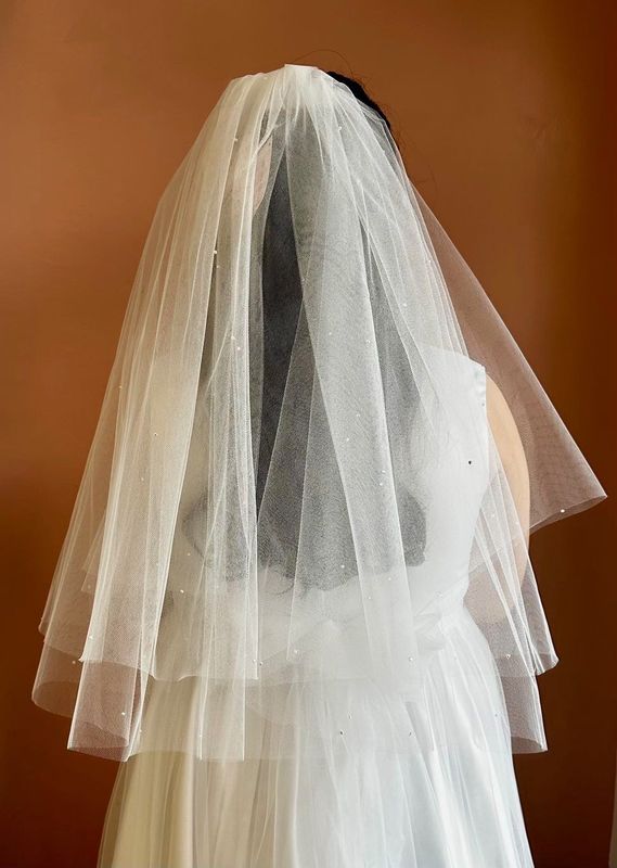 Pearl Double Layer Veil