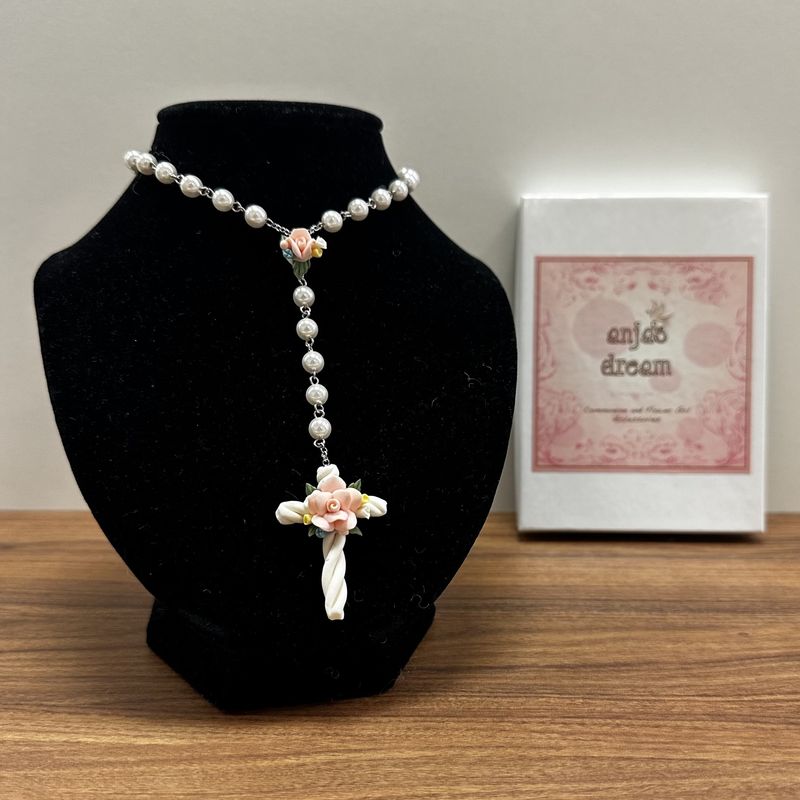 Porcelain Floral Rosary