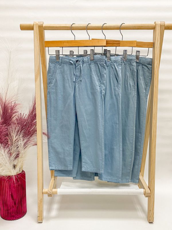 Coastal Blue Linen Chinos