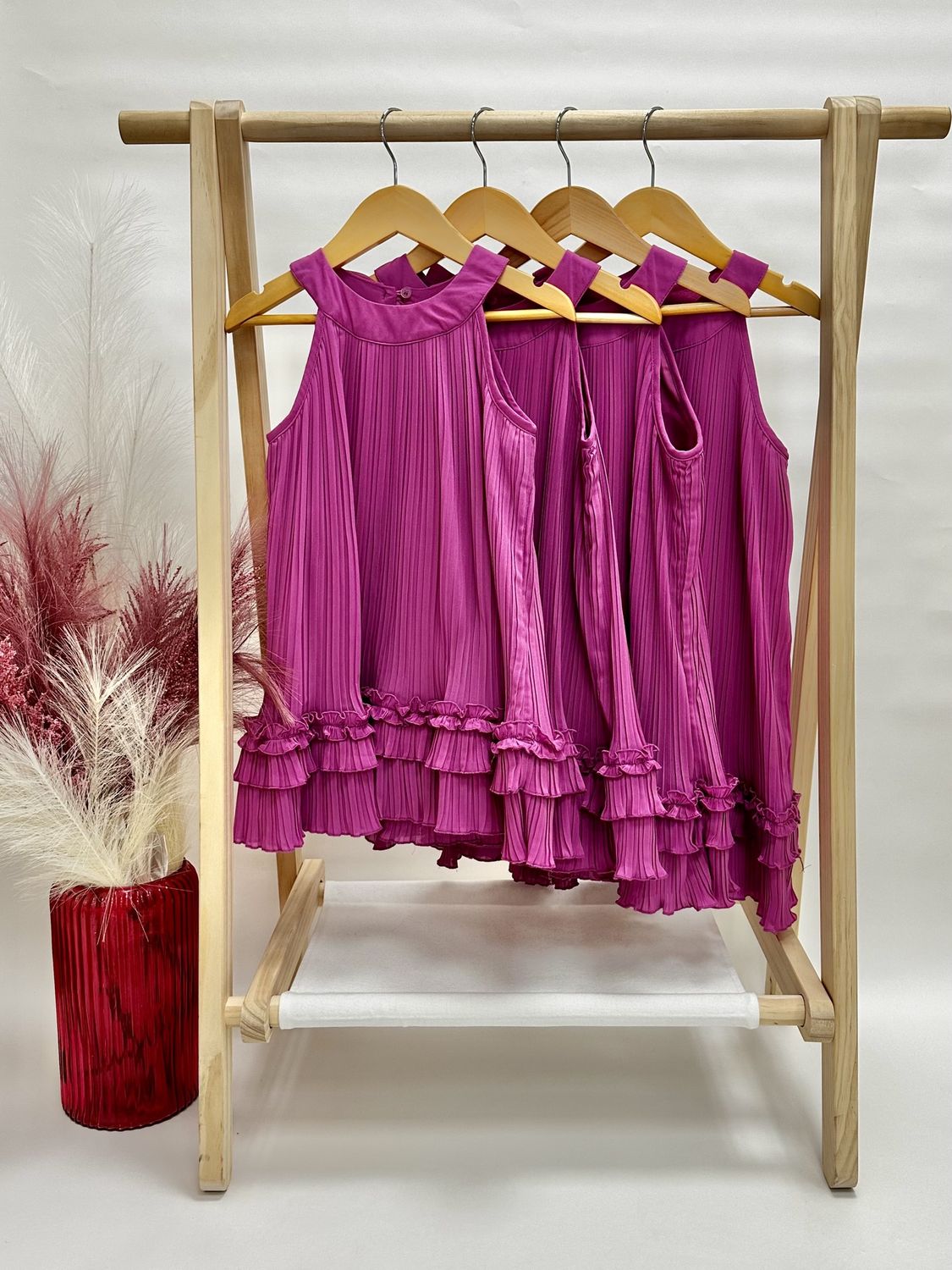 Orchid Pleated Dress