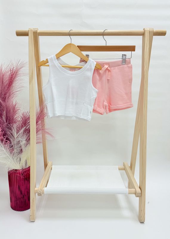 Pink Knit Short Set