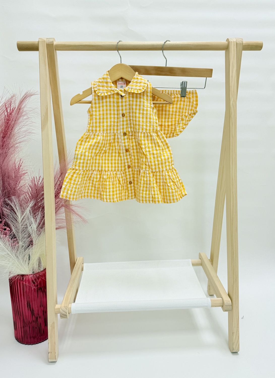 Sunflower Gingham Dress