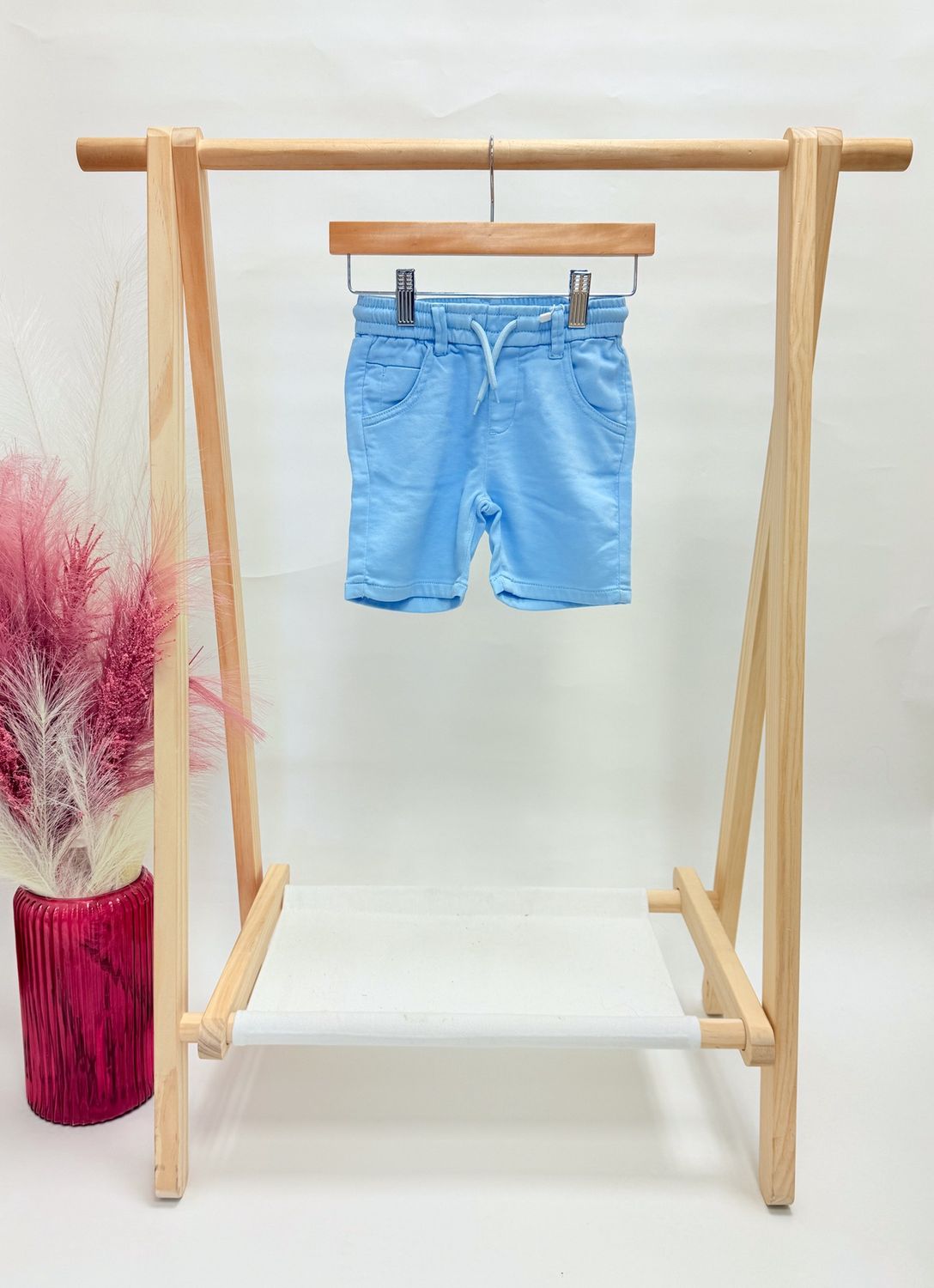 Sky Blue Drawstring Shorts