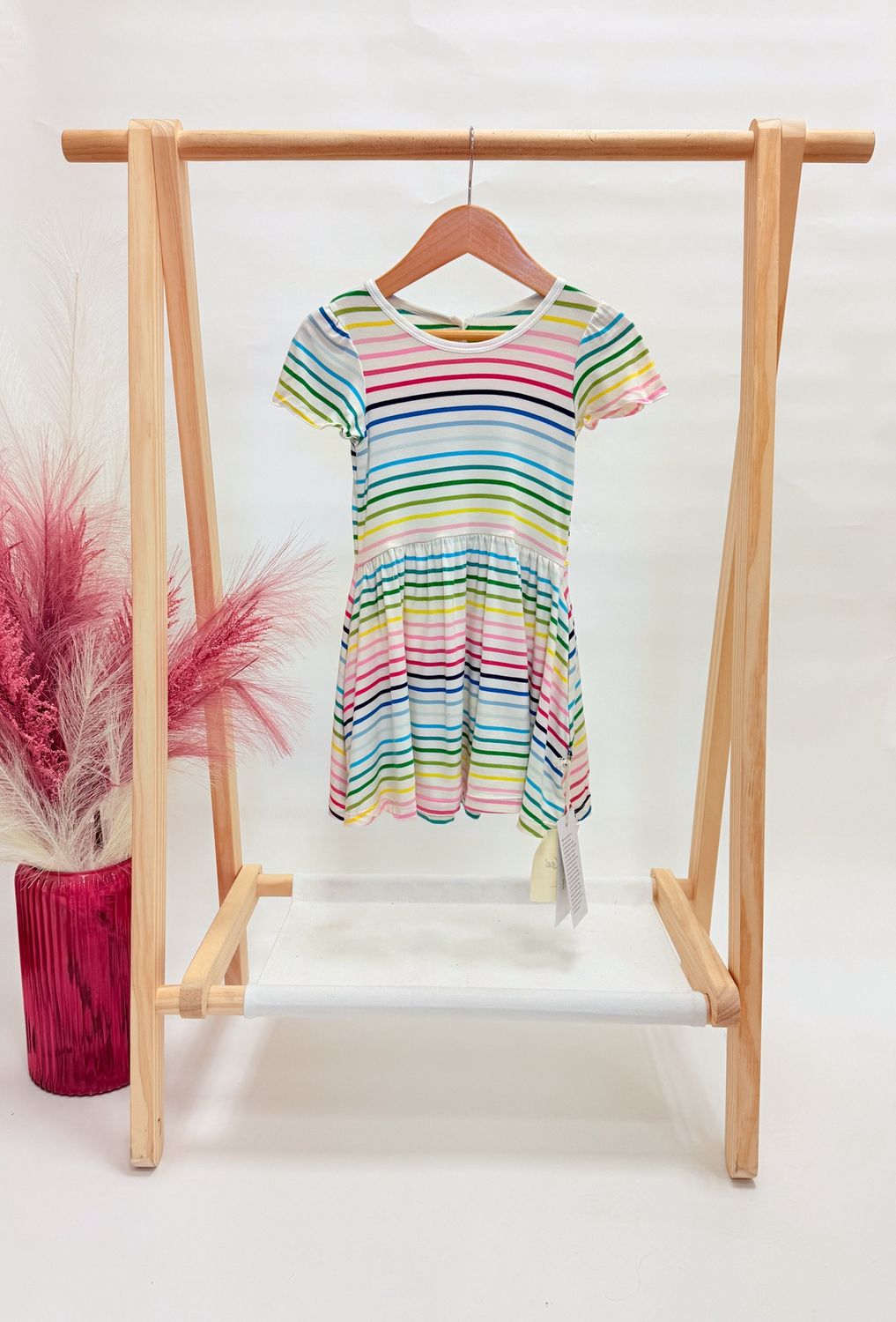 Happy Stripe Twirl Dress