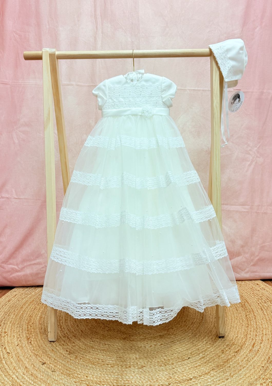 Emma Gown, Size: 3 month, Colour: Ivory