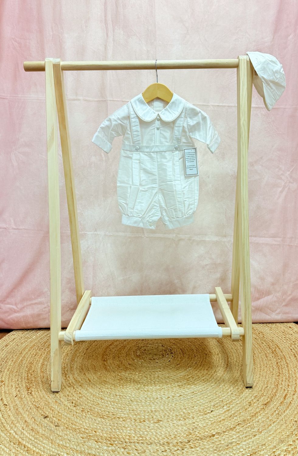 Grayson Silk Christening Romper