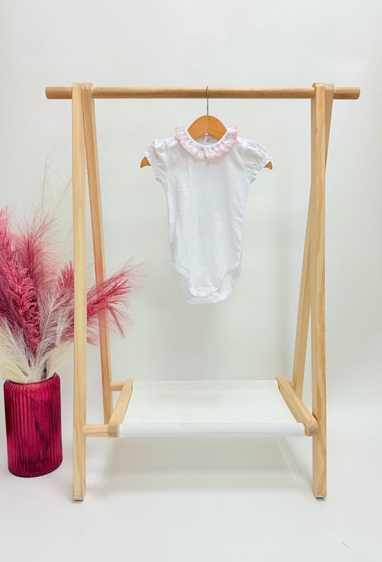 Pink Embroidered Bodysuit