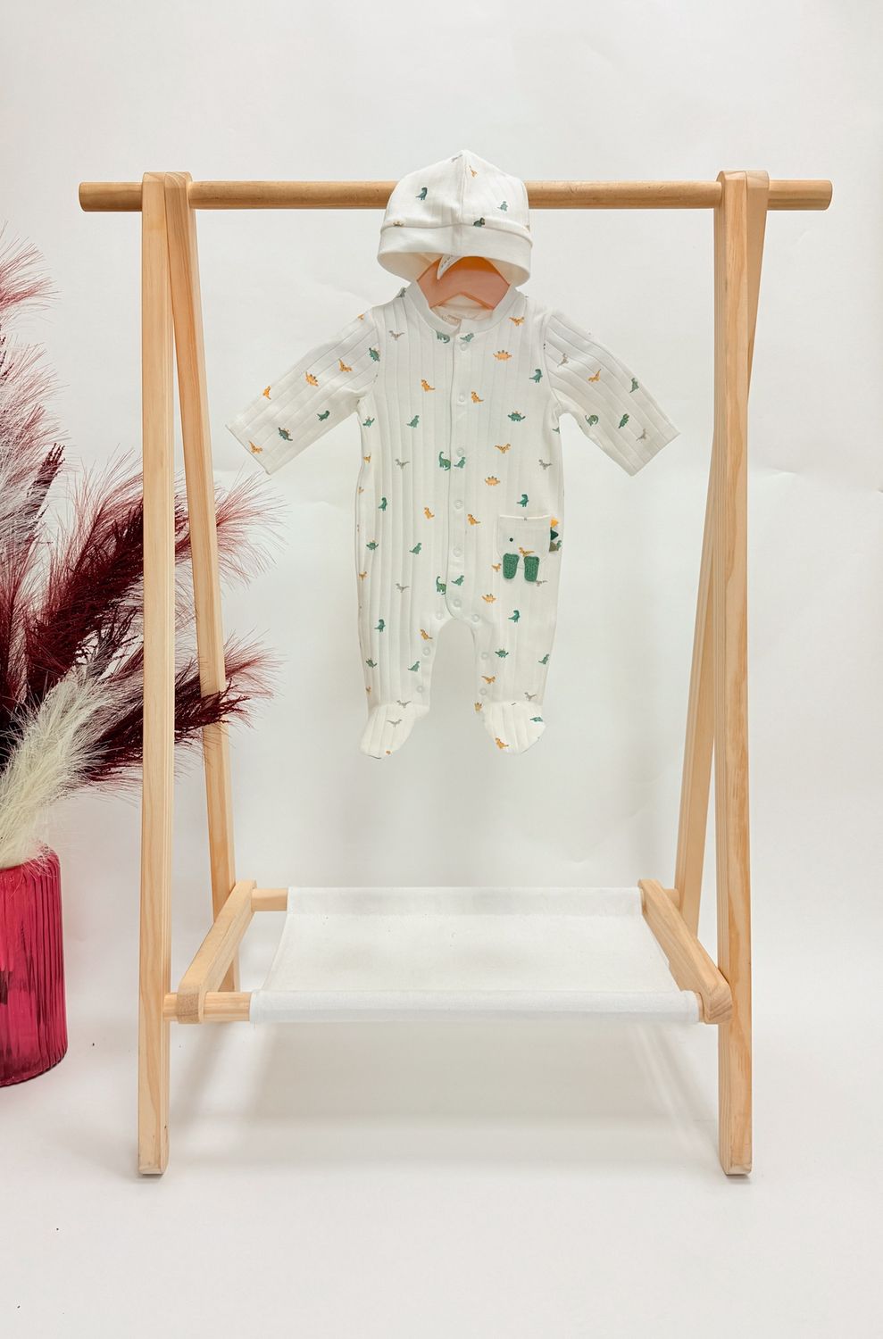 Dino Jumpsuit + Hat