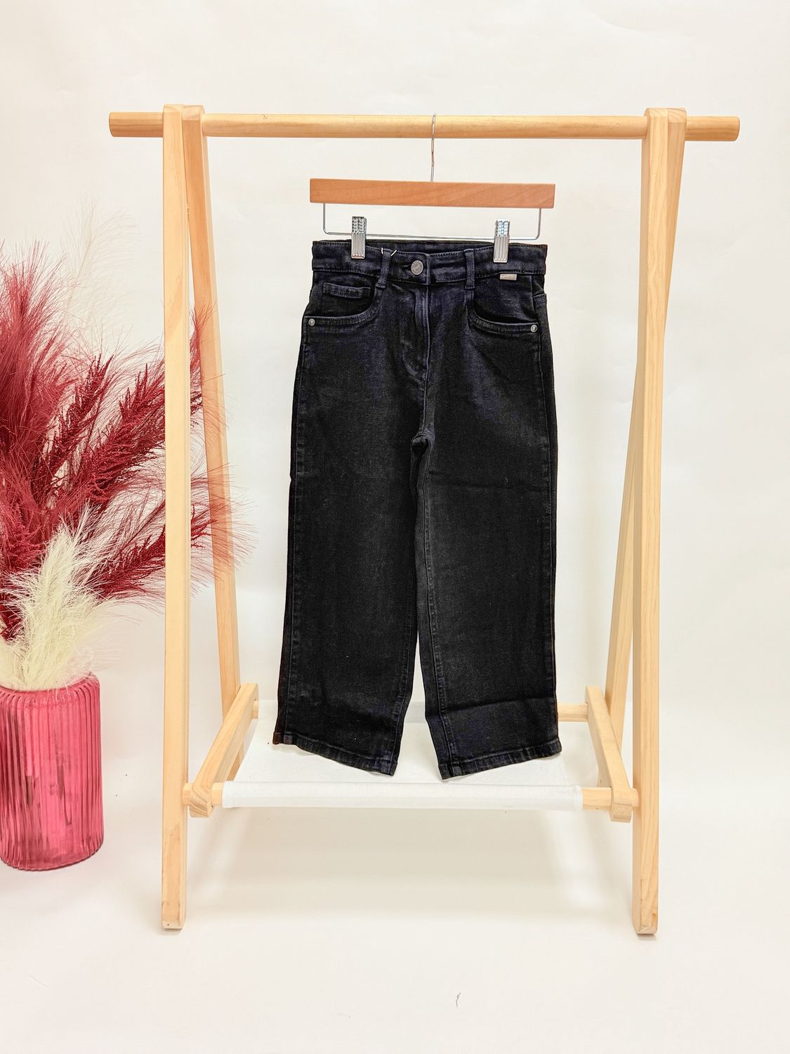 Paris Black Wide Leg Denim