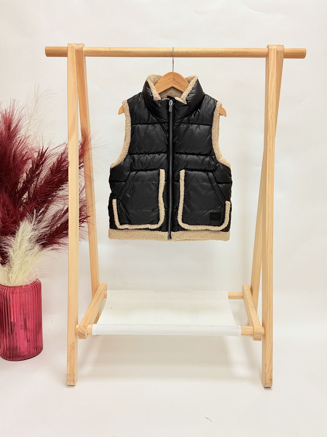 Olivia Sherpa Leather Vest