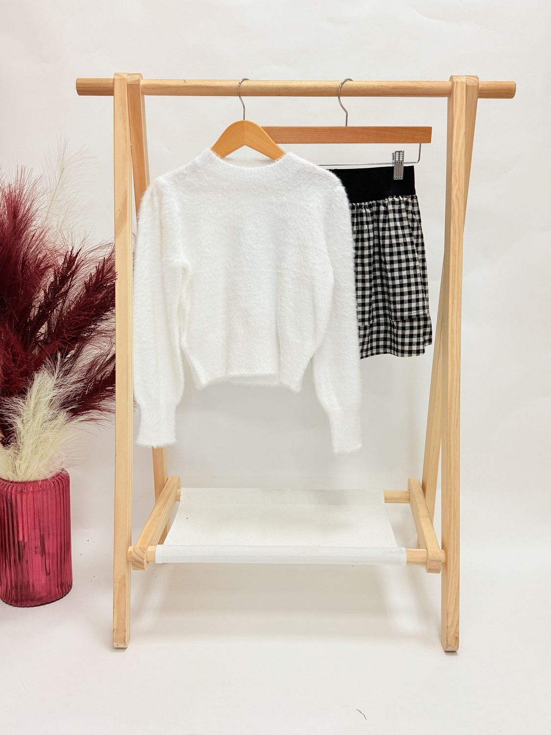 Macy Gingham Skirt Set