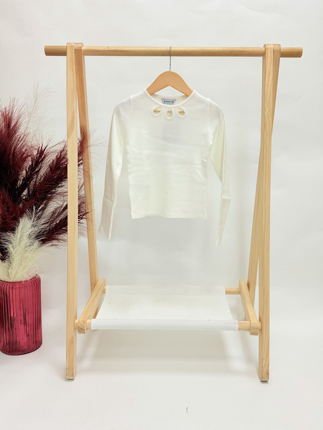 Gabbie White Ribbed Top