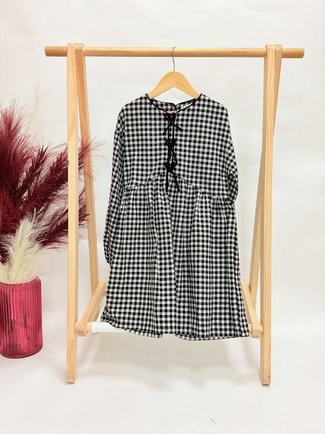 Mandee Gingham Bow Dress