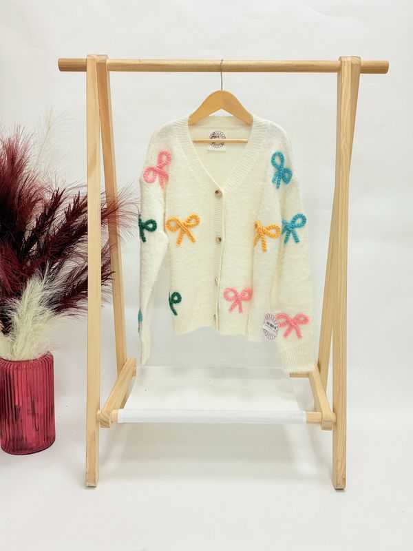 Rainbow Bow Cardigan