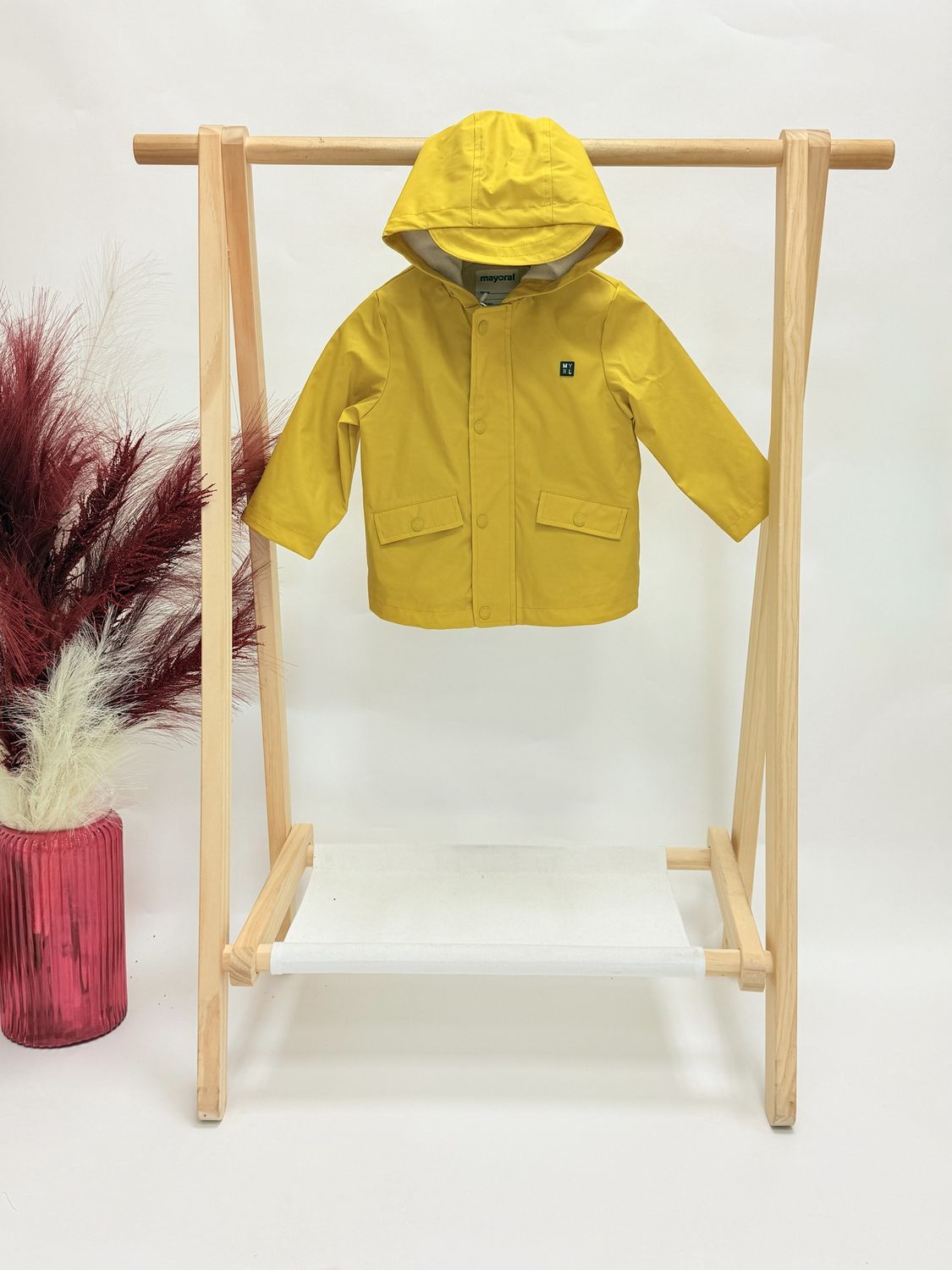 Yellow Fleece Lined Raincoat