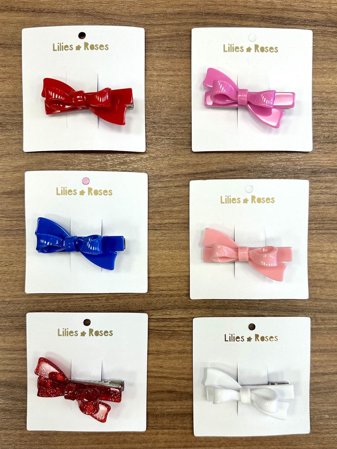 Acrylic Bow Clips