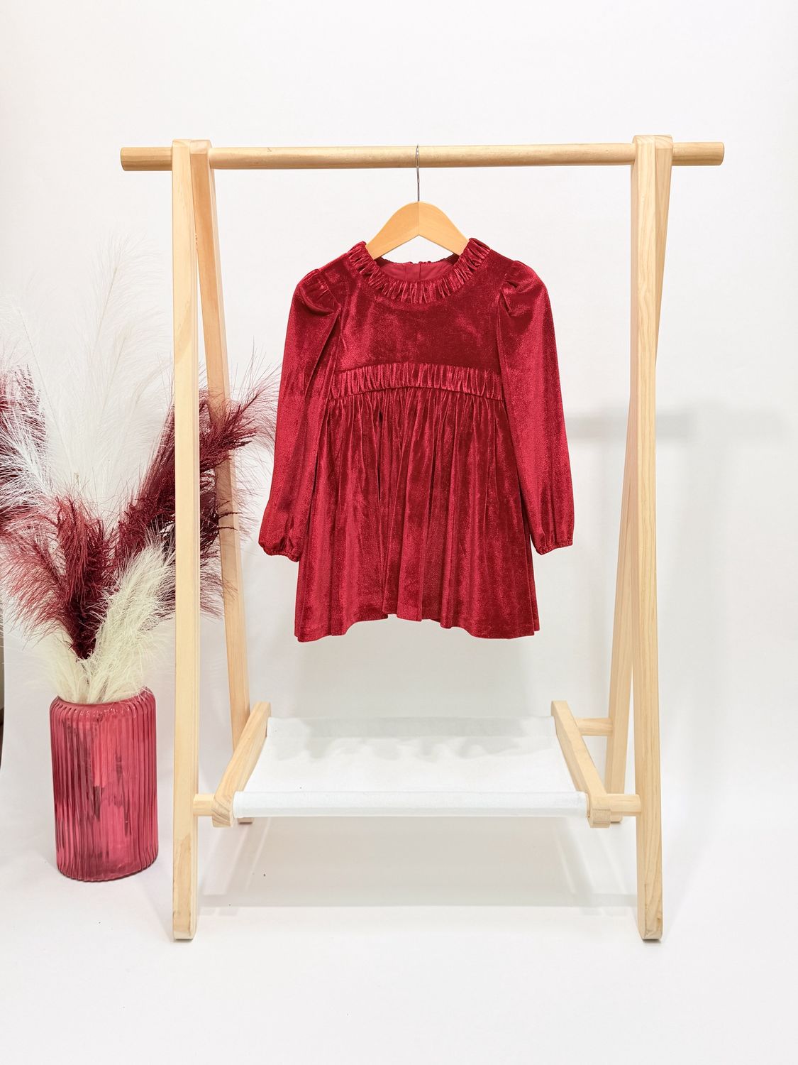 Holly Red Velvet Dress