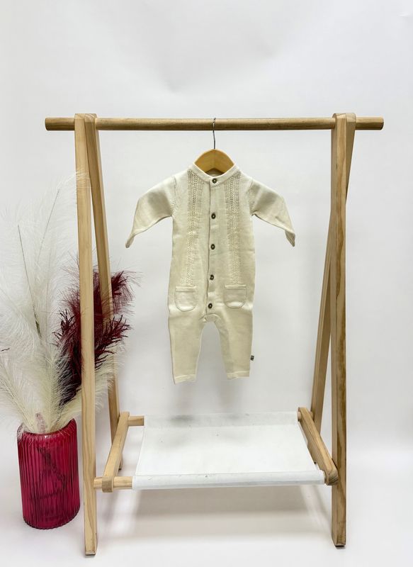 Oatmeal Pointelle Jumpsuit
