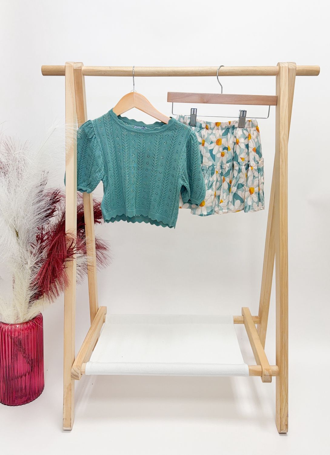 Jade Floral Skirt Set