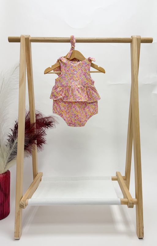 Blossom Ruffle Sun Suit + Hat