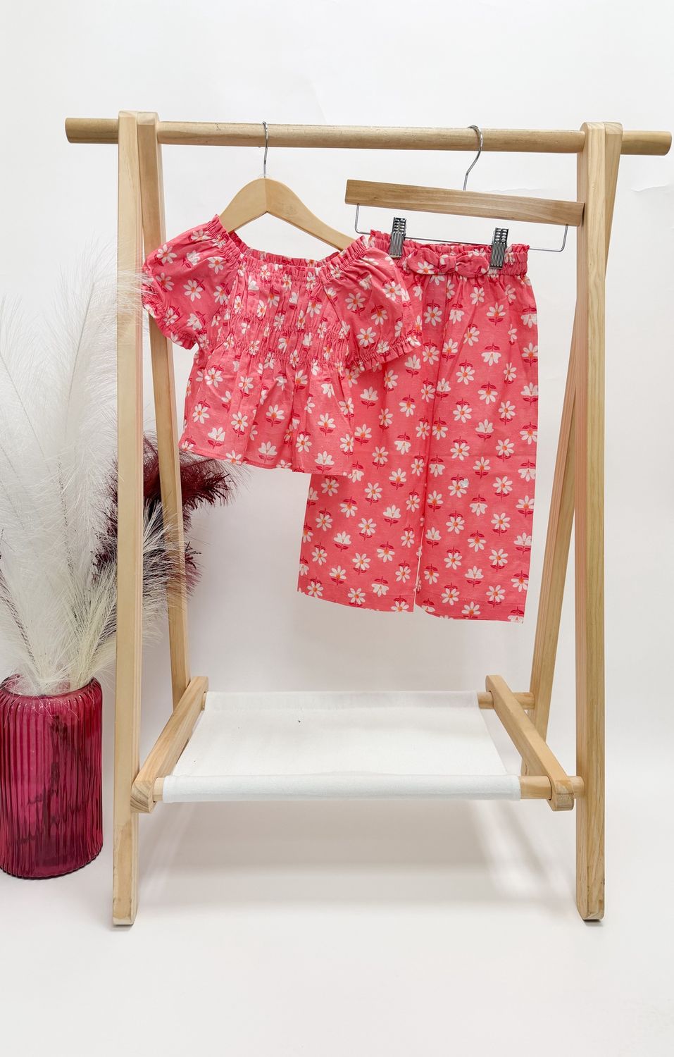 Pink Daisy Matching Set