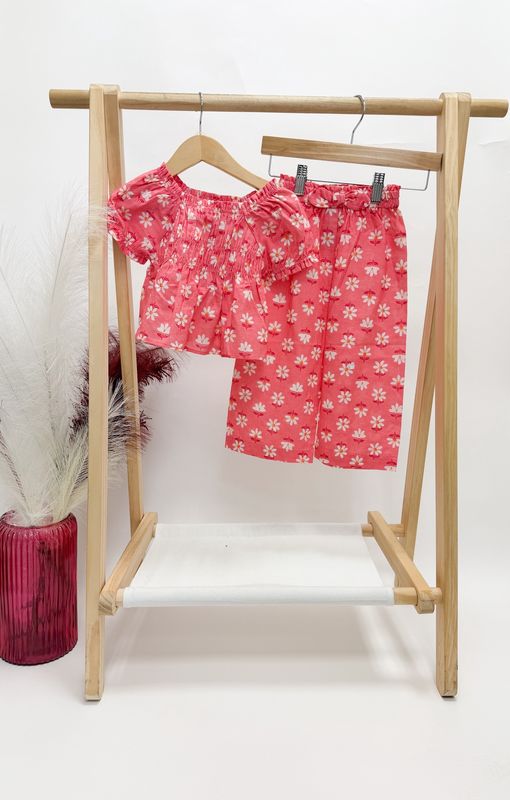 Pink Daisy Matching Set