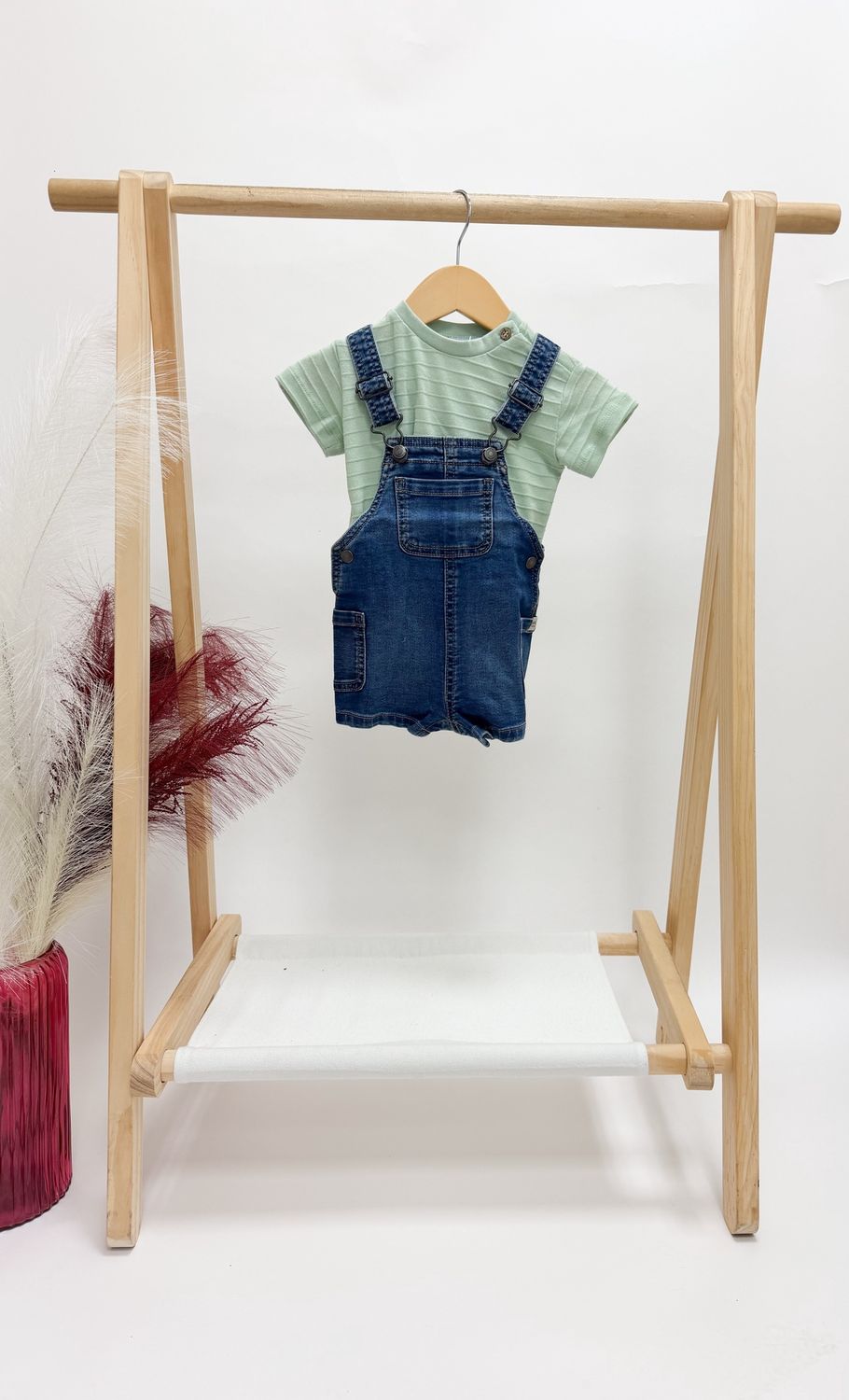 Matcha Denim Overalls