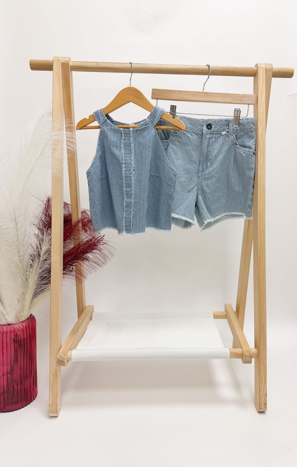 Olivia Striped Short Set