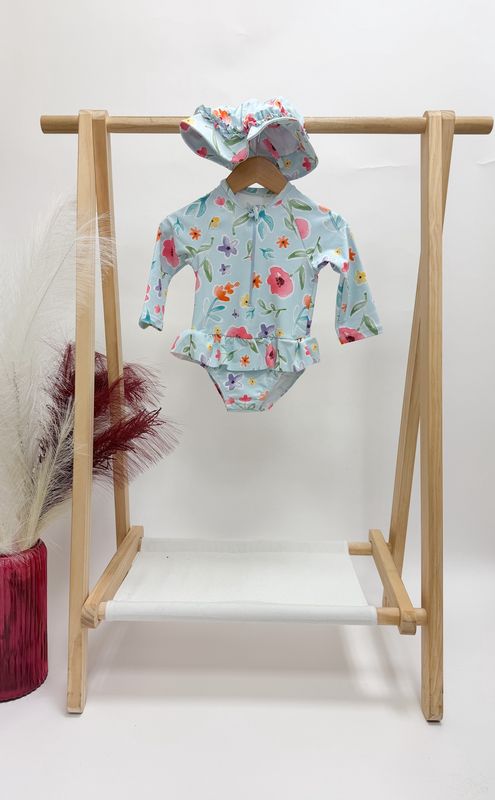 Giada Floral Swimsuit + Hat