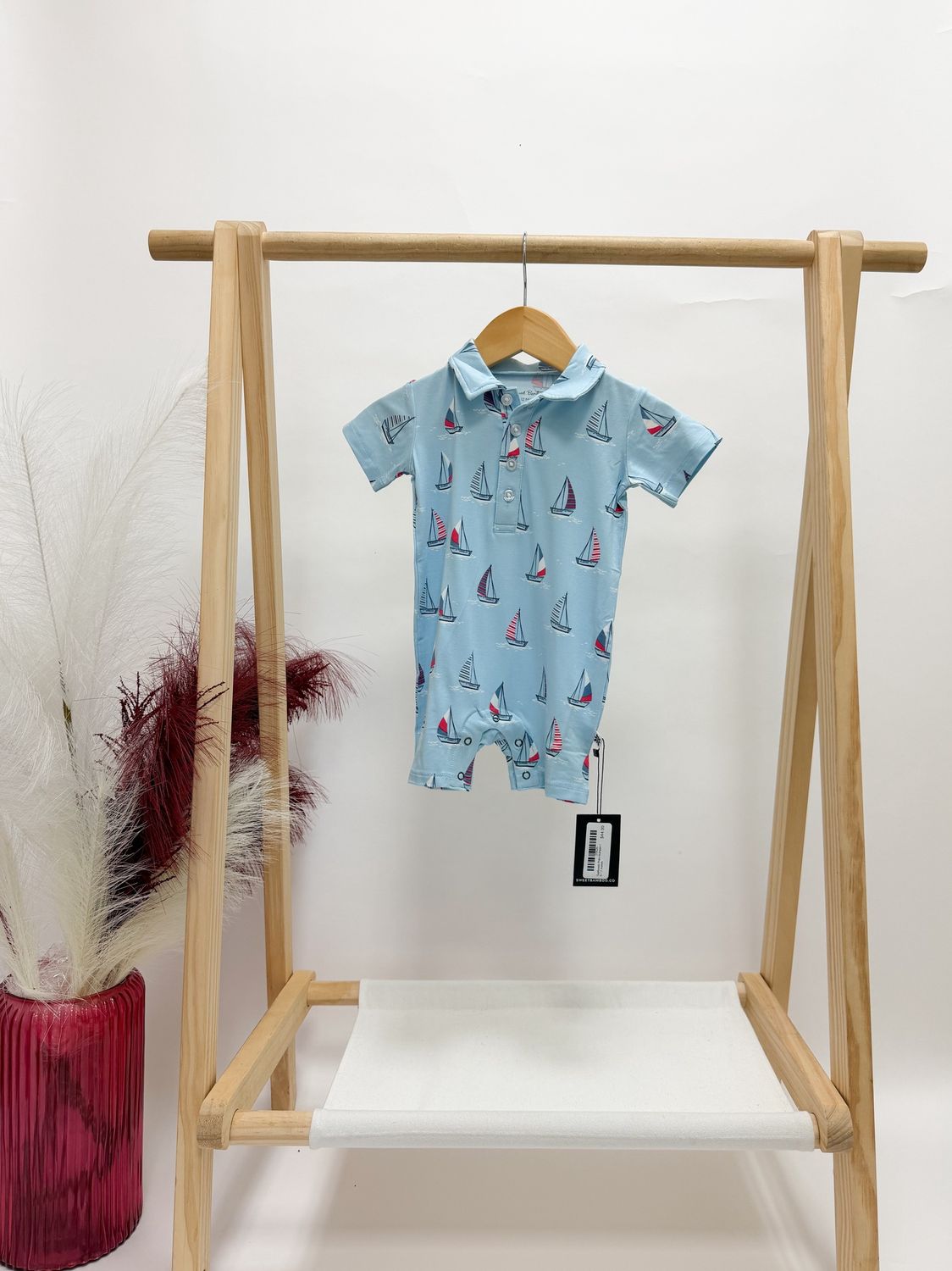 Sailboats Polo Romper