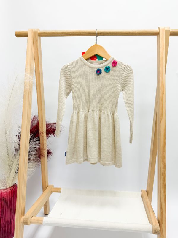 Addy Ribbed Knit Dress w/ Tights