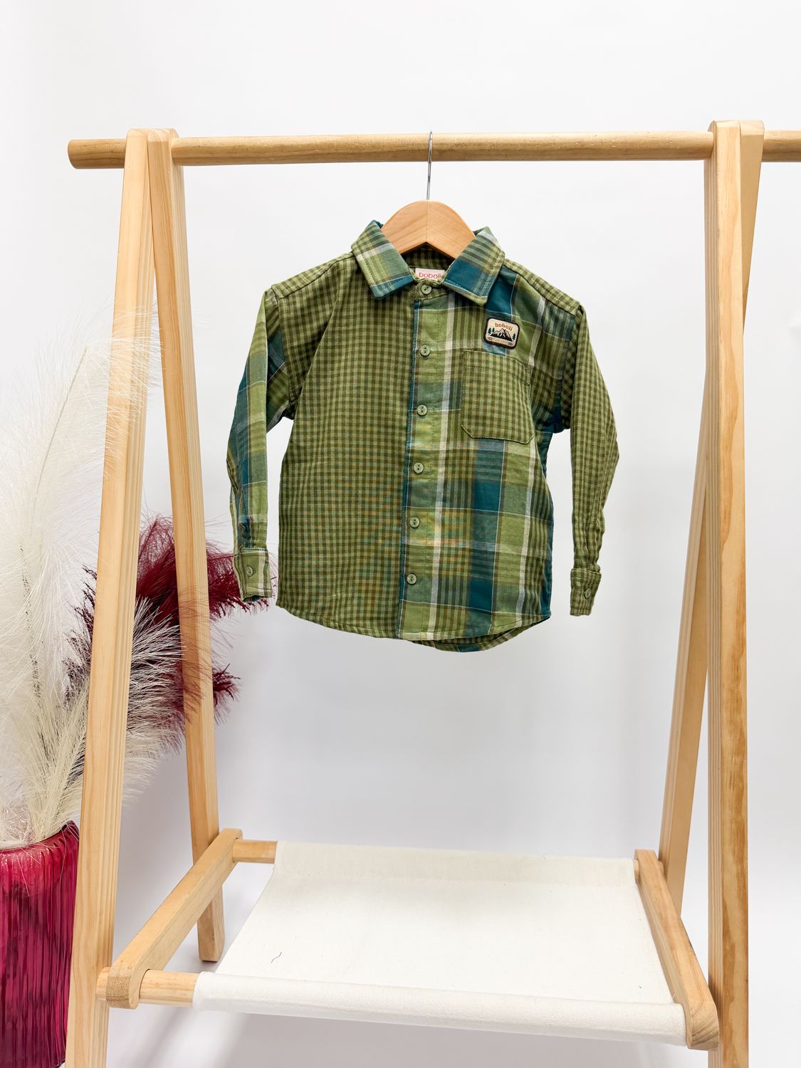Green Camp Plaid Shirt