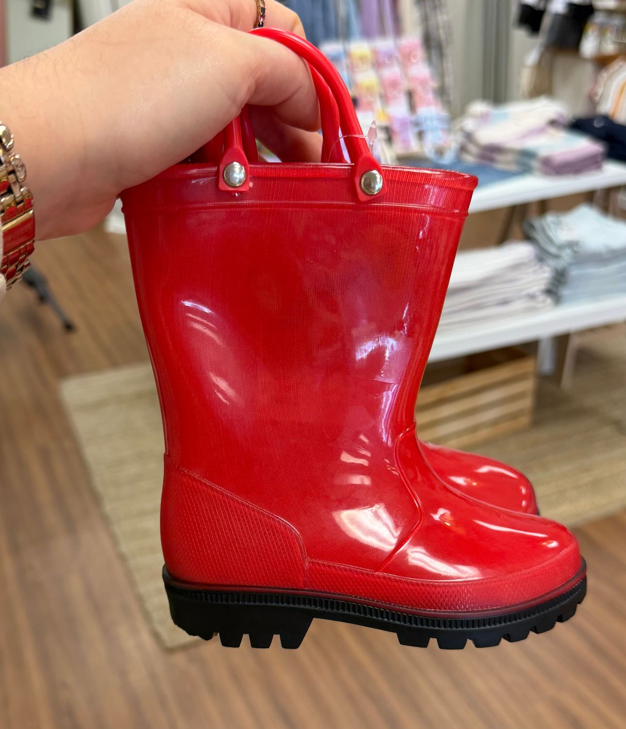 Red Rain Boots