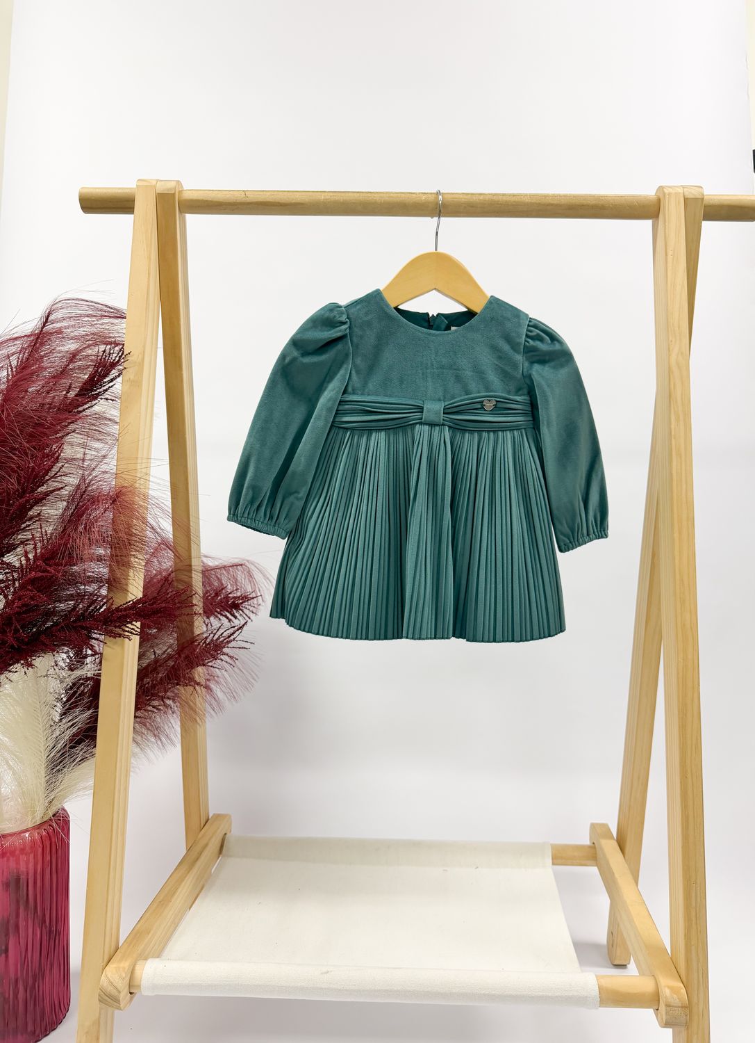 Holly Green Velvet Dress
