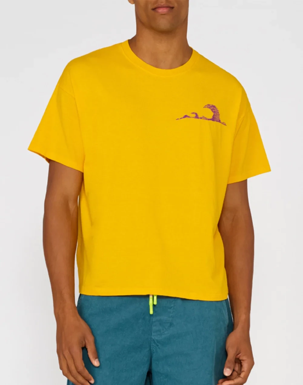 SUNDEK GOLDEN WAVE MAN EMBROI T-SHIRT SUNFLOWER