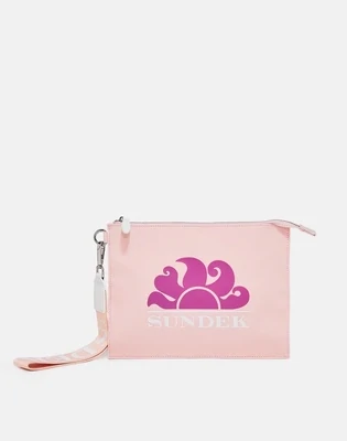 SUNDEK GOLDEN WAVE CANVAS CLUTCH (POUCH)-WHITE