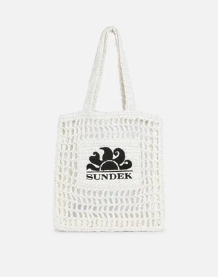 SUNDEK GOLDEN WAVE ACC:SMALL STRAW BAG-WHITE