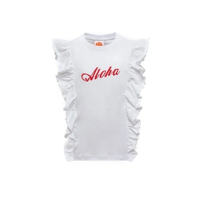MINI ALOHA-T-SHIRT S/S WHITE