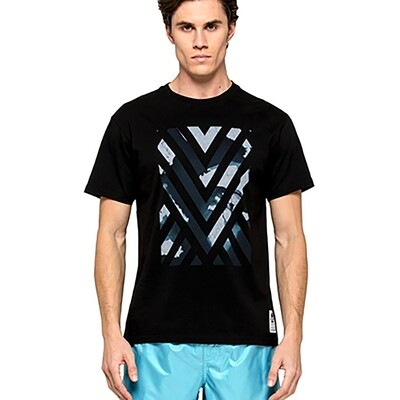Men&#39;s Iceland Geo T-Shirt S/S - Black
