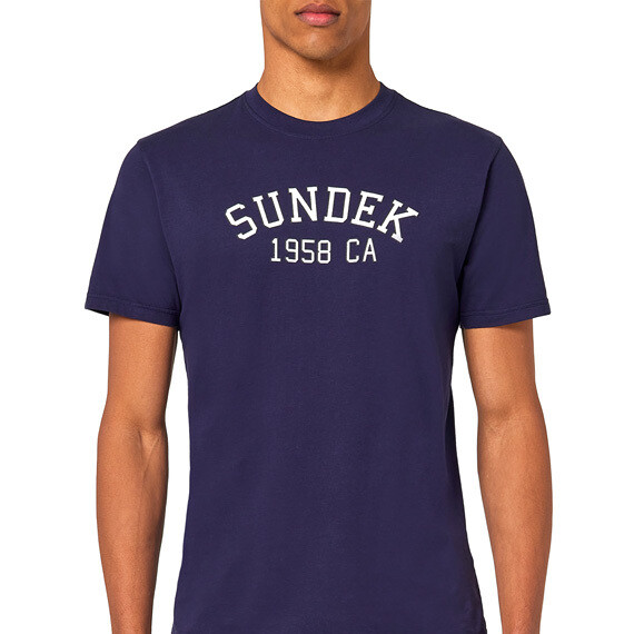 SUNDEK PRINT T-SHIRT-NAVY