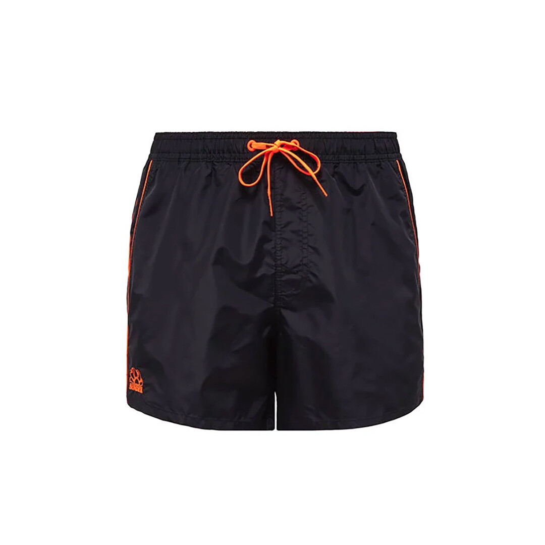 Sundek Men&#39;s Coltrane BS/Elastic Waist 13&quot; Piping, Pocket, Sundek Lace - Black
