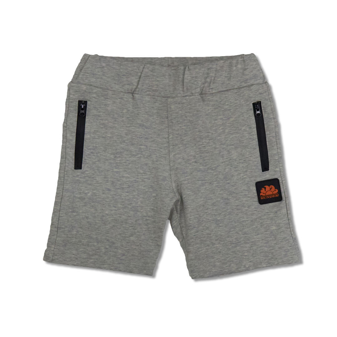 Boy&#39;s Mini Gaston Walkshort Coated Zip - Grey Melange