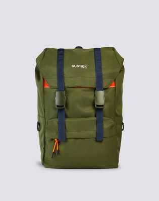 Military Backpack With Contrast Details
