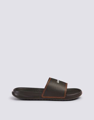 Band Sandals With Contrasting Stitching