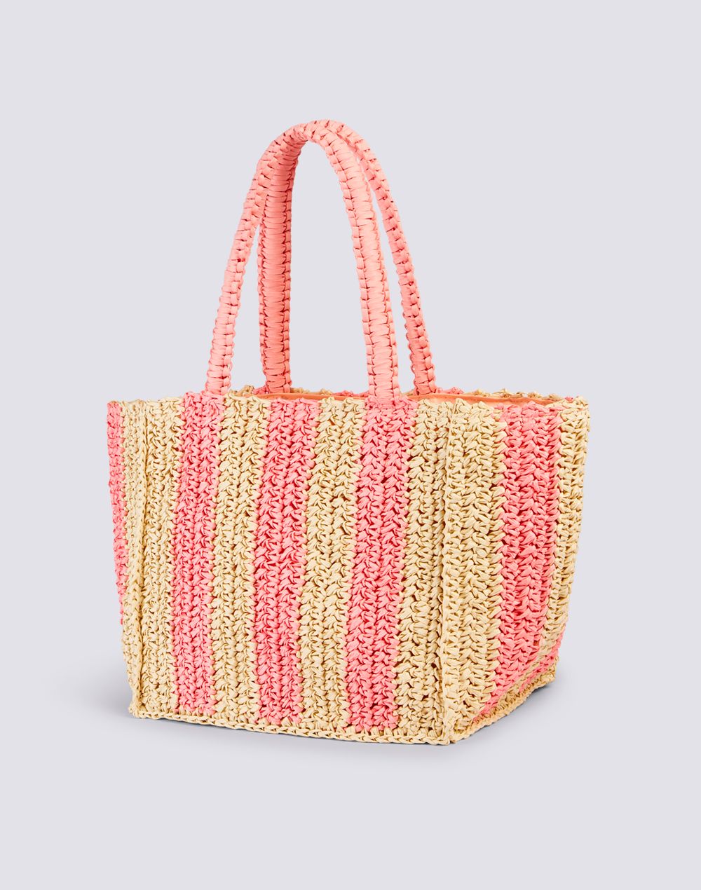 Vita - Woven Straw Bag With Embroidered Logo